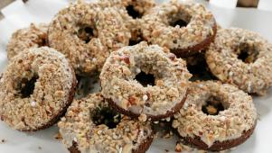 Chocolate Donuts with Coffee Glaze