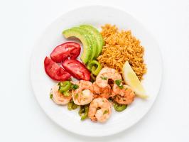 Garlic Shrimp With Yellow Rice