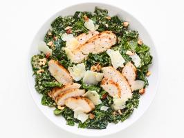Kale Salad With Chicken and Hazelnuts